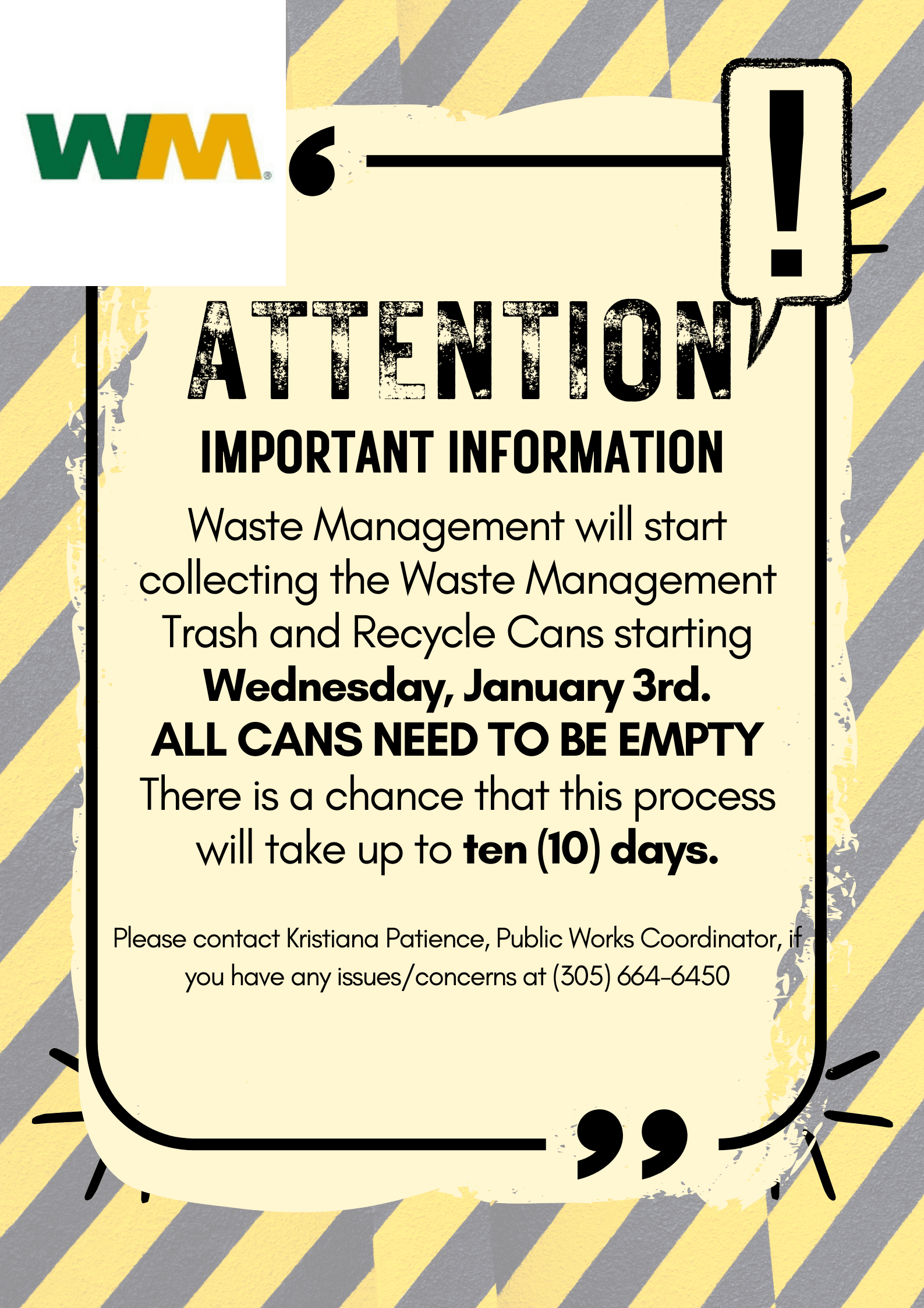 Yellow Simple Attention Poster