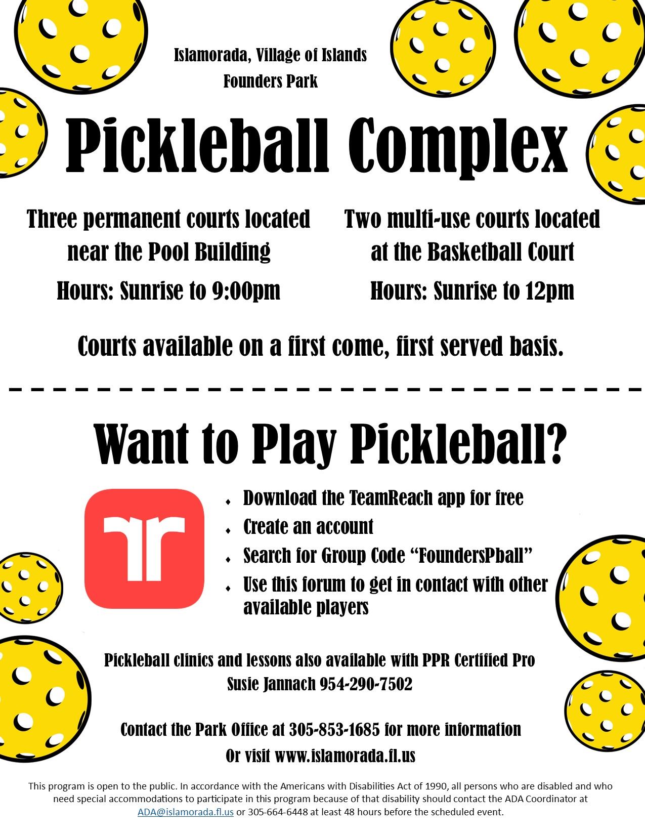 Pickleball Complex and TeamReach app