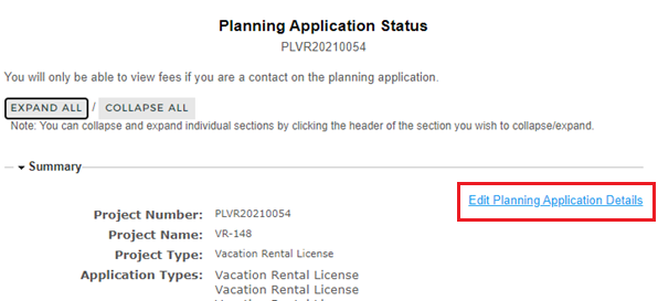 Planning Application Status 1