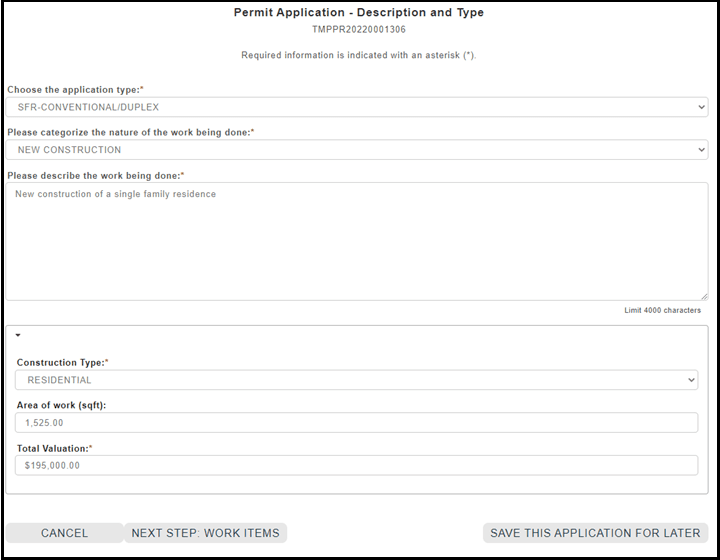 Description and Type 1