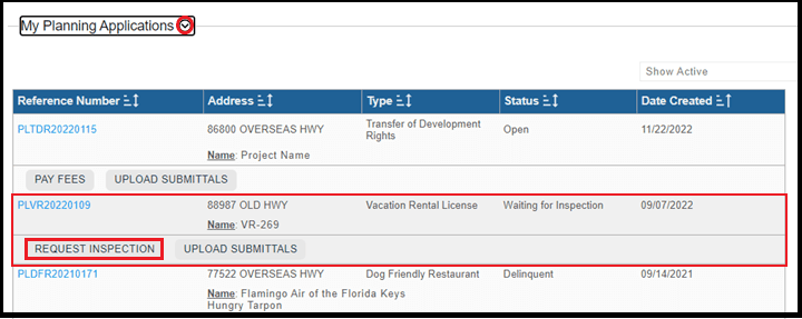 2 Request Inspection
