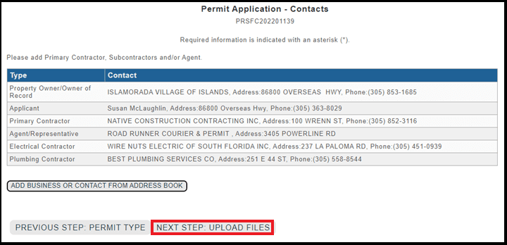 3 Contacts Permit Extension